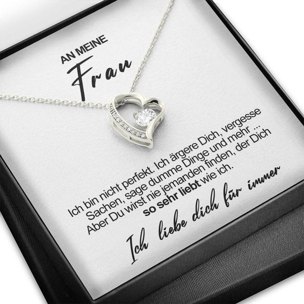 Divesart - Weißgold-Halskette - An meine Frau