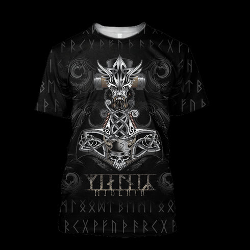 Viking Hoodie Mjolnir - OwlsMatrix - HOOD05DUC010921