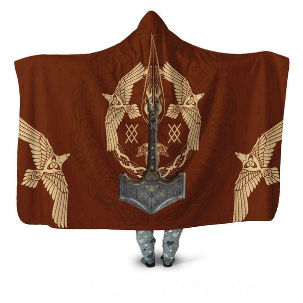 Viking Warrior Red Limited Edition - Hoodie Blanket - OwlsMatrix HOOB01NGA200721