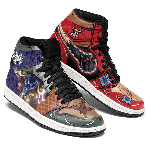 Luffy vs Kaido Sneakers Custom OP Anime Shoes