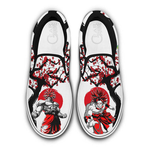 Broly Slip On Sneakers Custom Anime DB Shoes