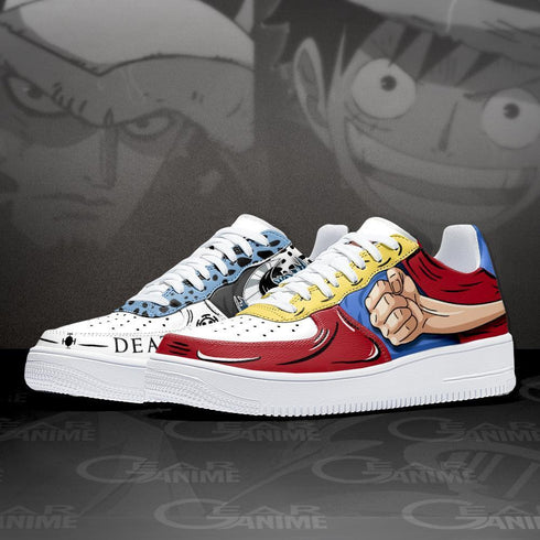 Luffy and Law Air Sneakers Custom Anime OP Shoes
