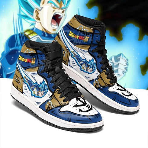 DBS Vegeta Blue Sneakers Anime Custom DB Super Shoes