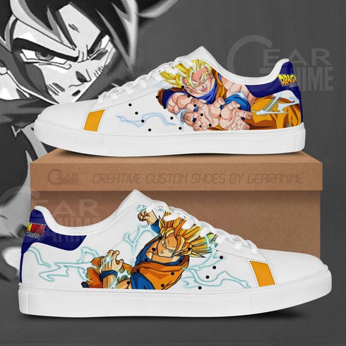 Goku SSJ Skate Shoes DB Custom Anime Shoes
