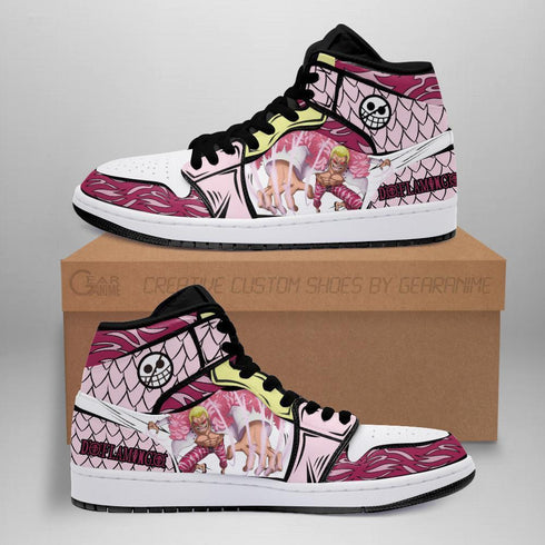 Doflamingo Sneakers Devil Fruit Custom Anime OP Shoes