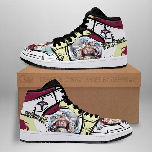Yonko Whitebeard Sneakers Custom Anime OP Shoes