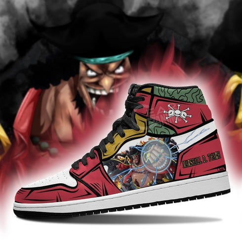 OP Blackbeard Sneakers Yami Yami No Mi Custom Anime Shoes