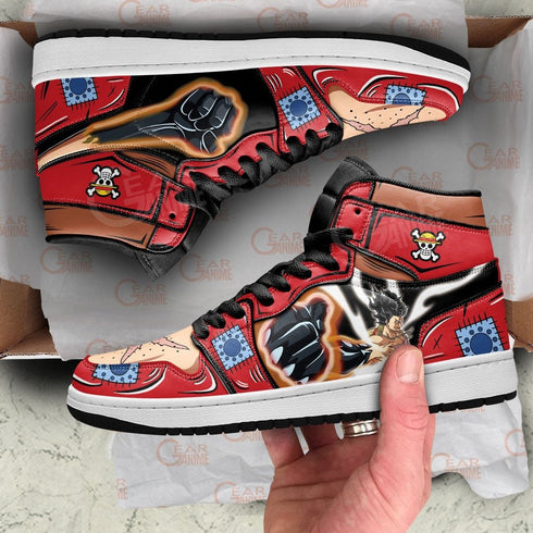 Luffy Armament Haki Sneakers Custom OP Anime Shoes