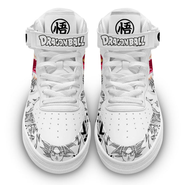 Goku God Sneakers Air Mid Custom Dragon Ball Anime Shoes Mix Manga
