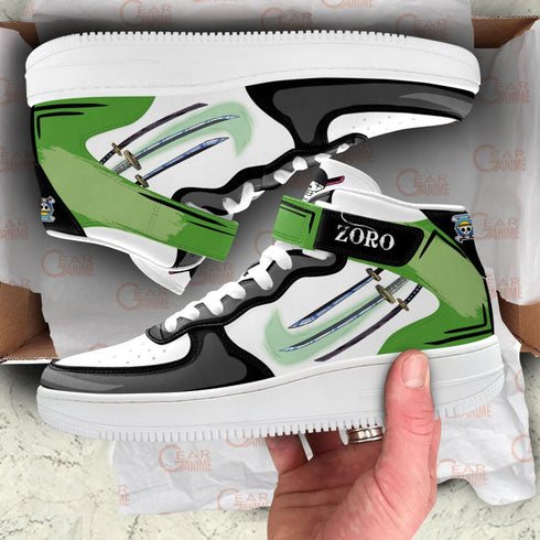 Zoro Sneakers Air Mid OP Custom Anime Shoes