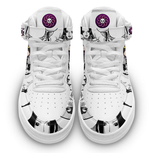 Boa Hancock Sneakers Air Mid OP Custom Anime Shoes Mix Manga