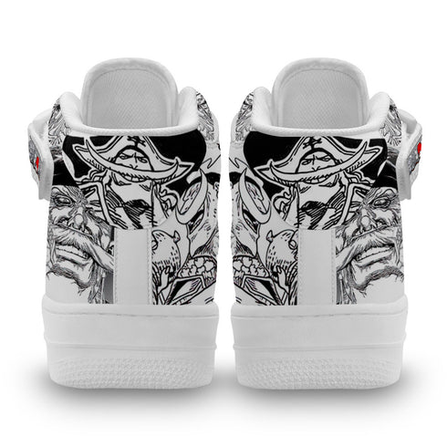Whitebeard Sneakers Air Mid OP Custom Anime Shoes Mix Manga