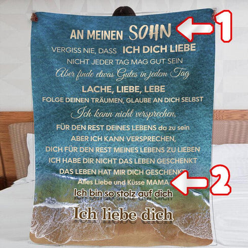 Divesart - Decke von Mutter zu Sohn - "Meer der Liebe"