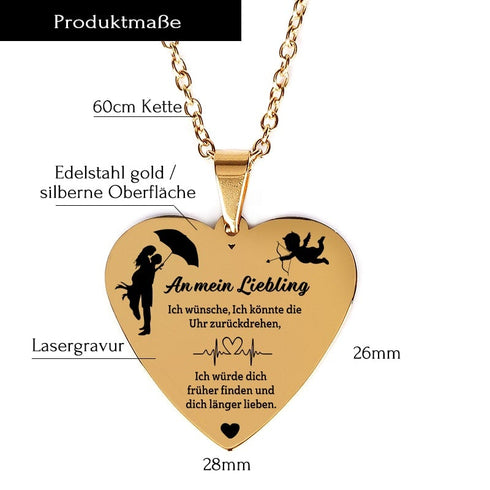 Deine Liebe inspiriert - Herzanhänger graviert für einen geliebten Menschen