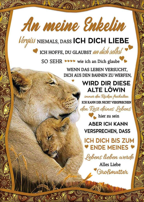 Divesart - Decke von Großmutter zu Enkelin - "Die Wärme der mütterlichen Liebkosung"