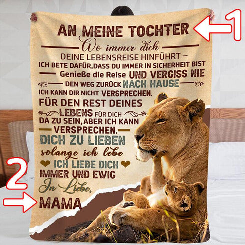 Divesart - Decke von Mutter zu Tochter - "Wir sind für immer bei dir"