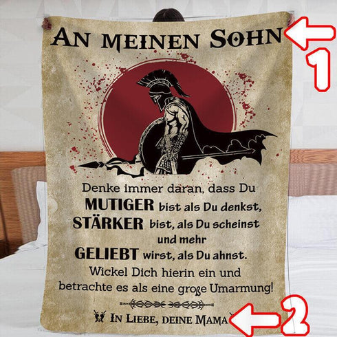 Divesart - Decke von Mutter zu Sohn - "Sei immer mutig"