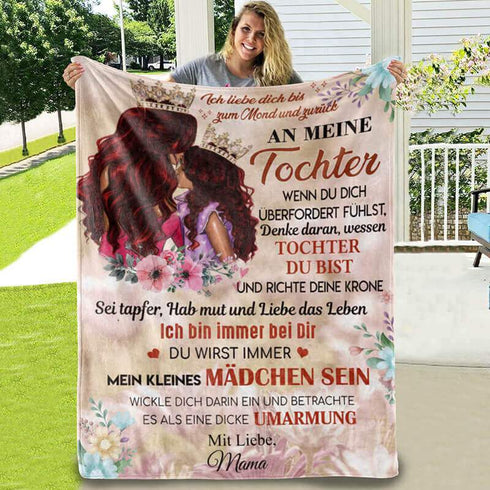 Divesart - Decke von Mutter zu Tochter - "Mamas Prinzessin"
