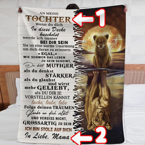 Divesart - Decke von Mutter zu Tochter - "Meine Stärke liegt in dir"