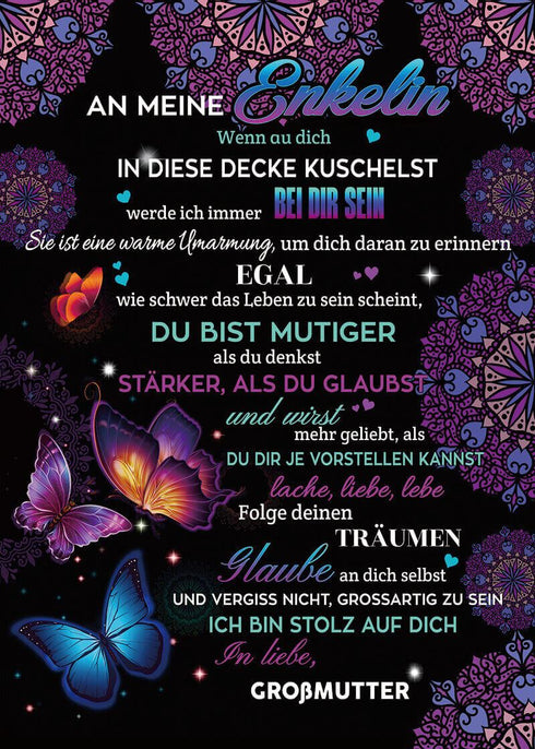 Divesart - Decke von Großmutter zu Enkelin - "Schönheit ist in dir"