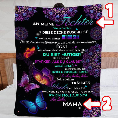 Divesart - Decke von Mutter zu Tochter - "Schönheit ist in dir"