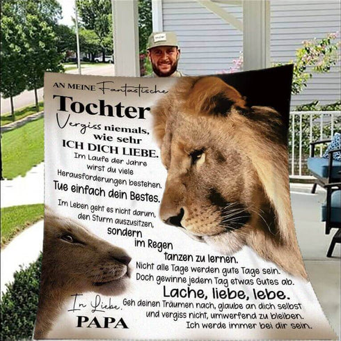 Divesart - Decke vom Vater an die Tochter - "Ich bin immer bei dir"