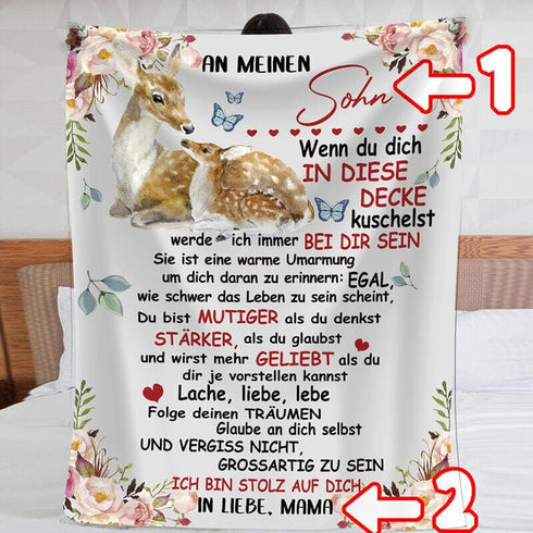 Divesart - Decke von Mutter zu Sohn - "Ich gedeihe mit dir"