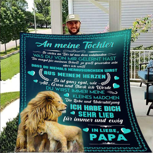 Divesart - Decke vom Vater an die Tochter - "Zuverlässige Schulter"