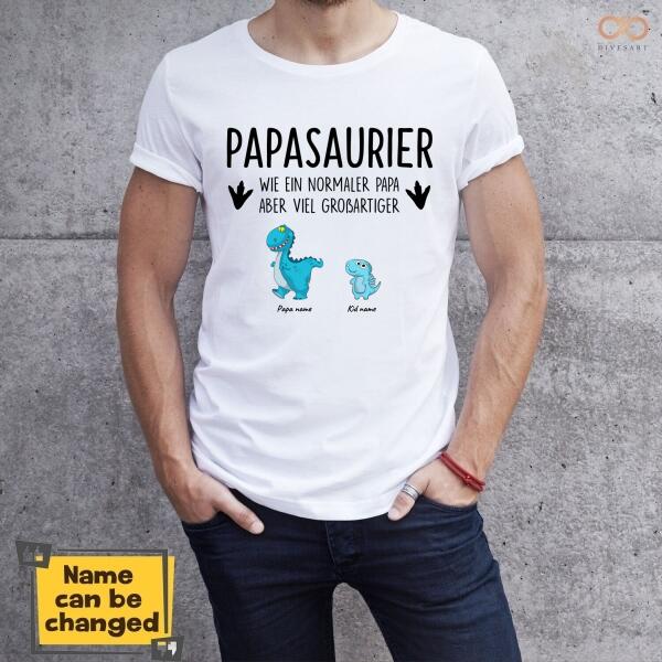 Personalisierbares Weihnachtsgeschenk - Papasaurier wie ein normaler papa aber viel großartiger