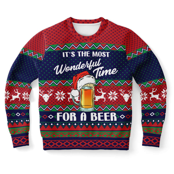 Weihnachtspullover - "Wonderful time for a beer"