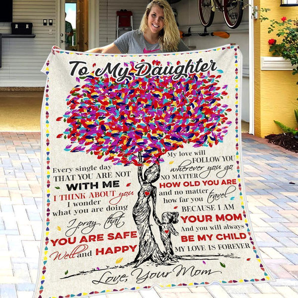 Mom to daughter - i pray that you are safe well and happy - blanket - DivesArt LLC