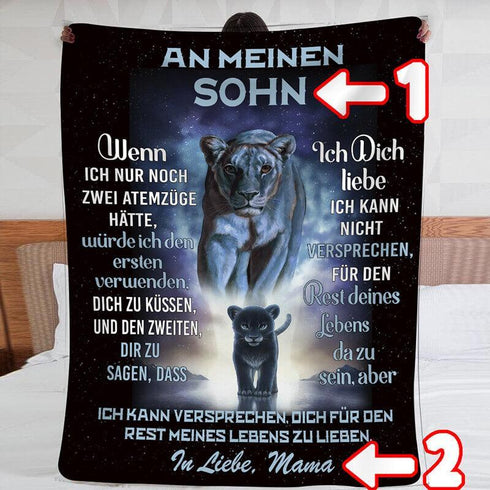 Divesart - Decke von Mutter zu Sohn - "Mein Mut ist bei dir"