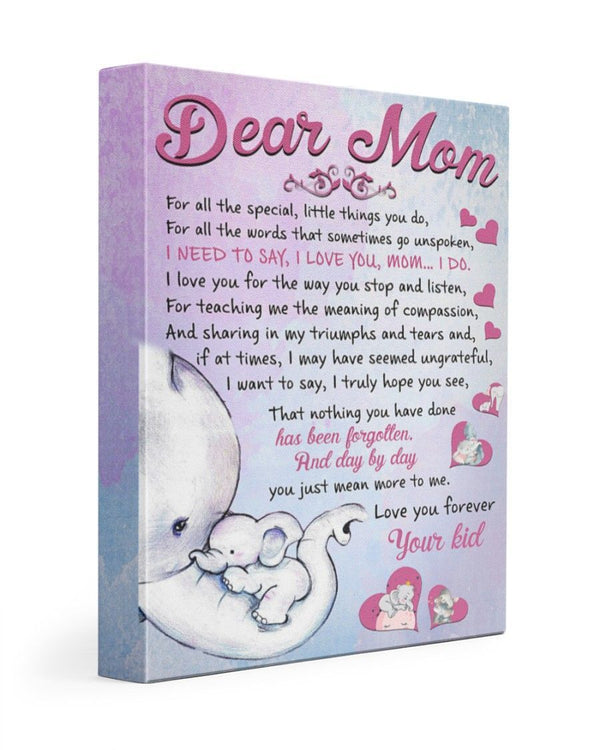 For All The Special Elephant - Gift From Daughter To Mom - Canvas Print