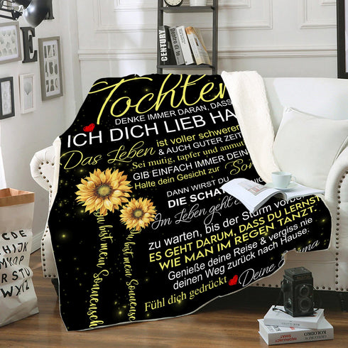 "An meine Tochter" Decke - Sonnenblume 2