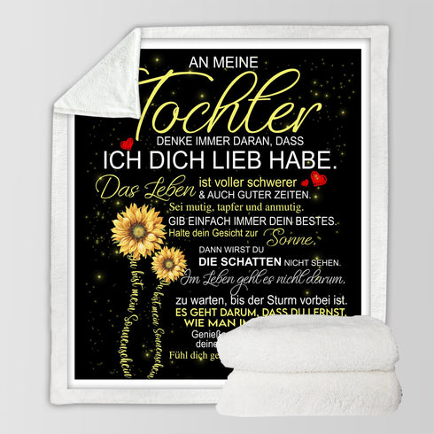 "An meine Tochter" Decke - Sonnenblume 2