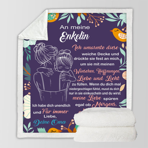 "An meine Enkelin" Decke - Liebe
