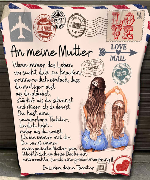 "An meine Mutter" Decke - Postkarte