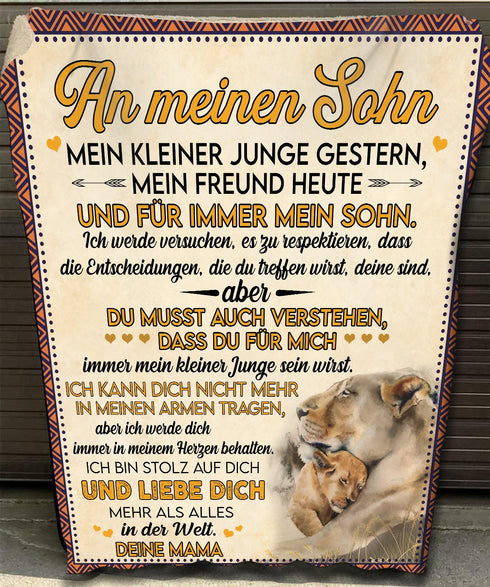 "An meinen Sohn" Decke - Lion