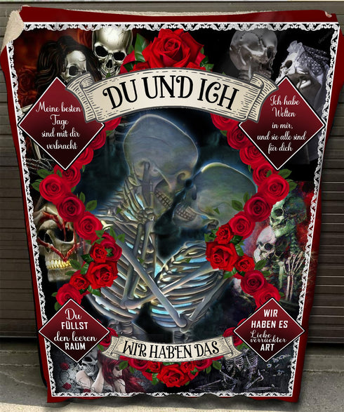 "Du und Ich" Decke - Skelett