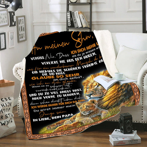 "An meinen Sohn" Decke - Lion