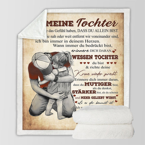 "An meine Tochter" Decke - Umarmungen von Papa