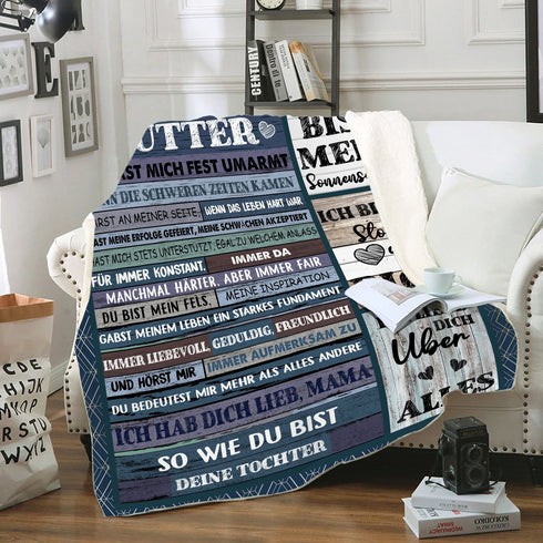 "An meine Mamma" Decke - Mein Sonnenschein