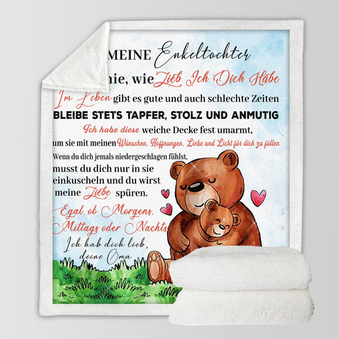 "An meine Enkeltochter" Decke - Bär