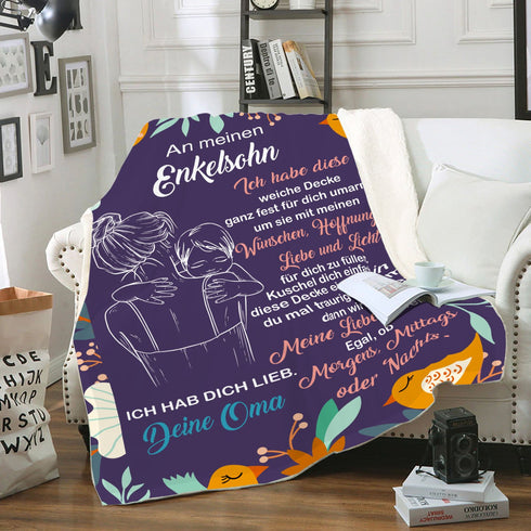 "An meine Enkelsohn" Decke - Umarmung