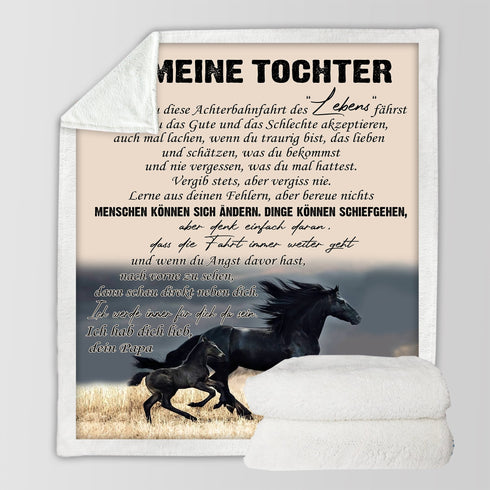 "An meine Tochter" Decke - Hengst