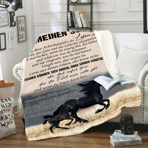 "An meine Sohn" Decke - Hengst