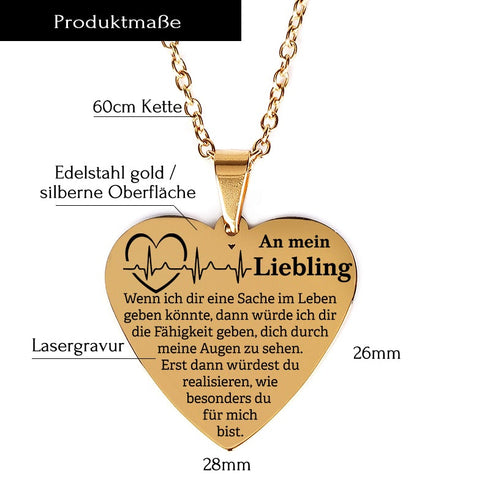 Der beste Teil von mir - Herzanhänger graviert für einen geliebten Menschen
