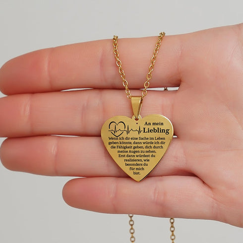 Der beste Teil von mir - Herzanhänger graviert für einen geliebten Menschen