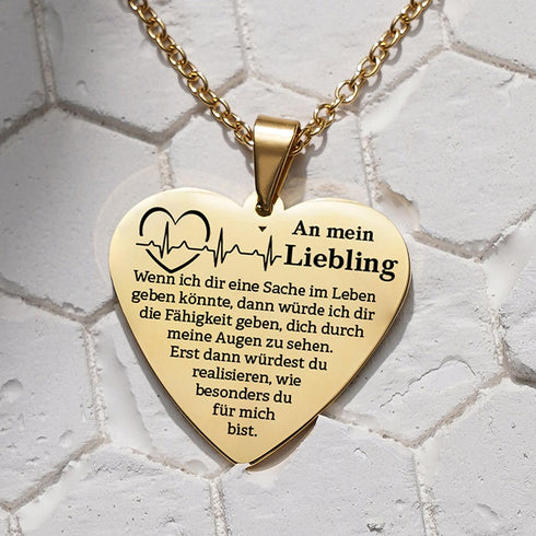 Der beste Teil von mir - Herzanhänger graviert für einen geliebten Menschen