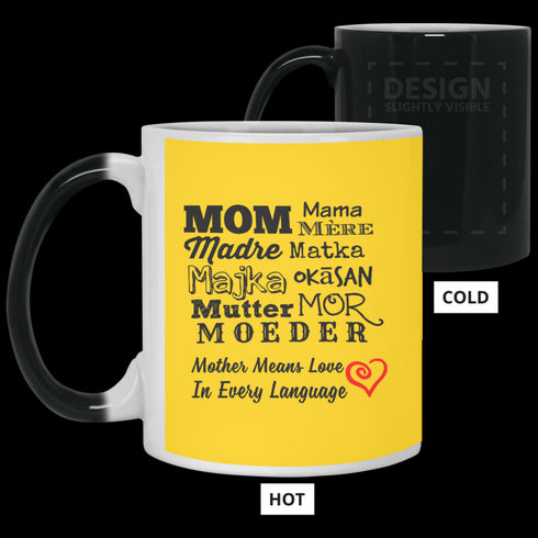 Mother Means Love In Every Language Mug Gift For Mom